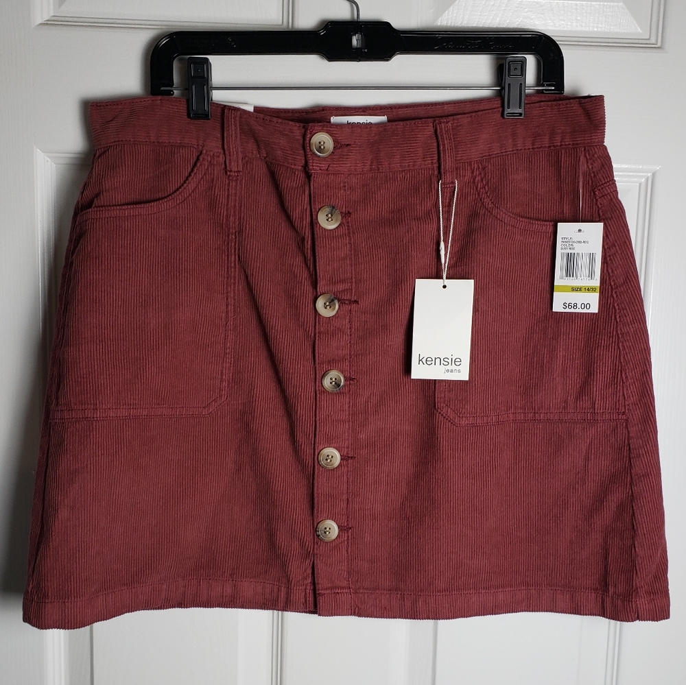 Kensie Jeans Corduroy The Skirt